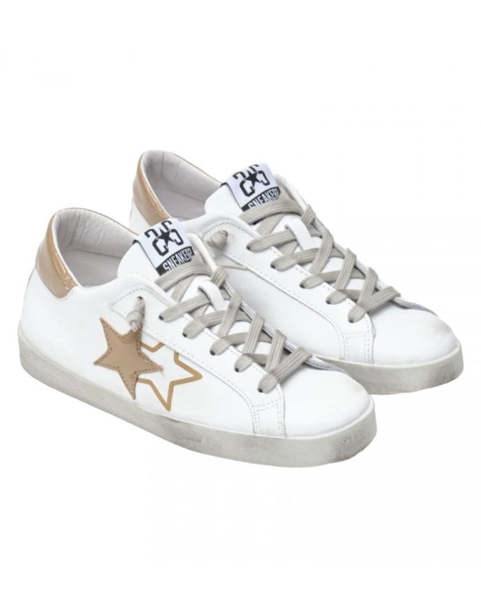 2star Sneaker Low Stella Vernice Bianco Donna 2