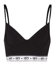 Chiara Ferragni Corpetto Bralette Stretch Cotone Nero