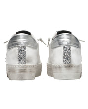 2Star Sneakers HS Pelle con Dettagli Glitter Argento Bianca