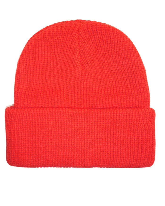 Goorin Bros. Beanie Hat Cap With Front Patch And Logo On Side Red Unisex 3