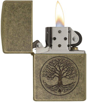 Zippo Windproof Refillable Made In Usa Tree Of Life Gold Unisex