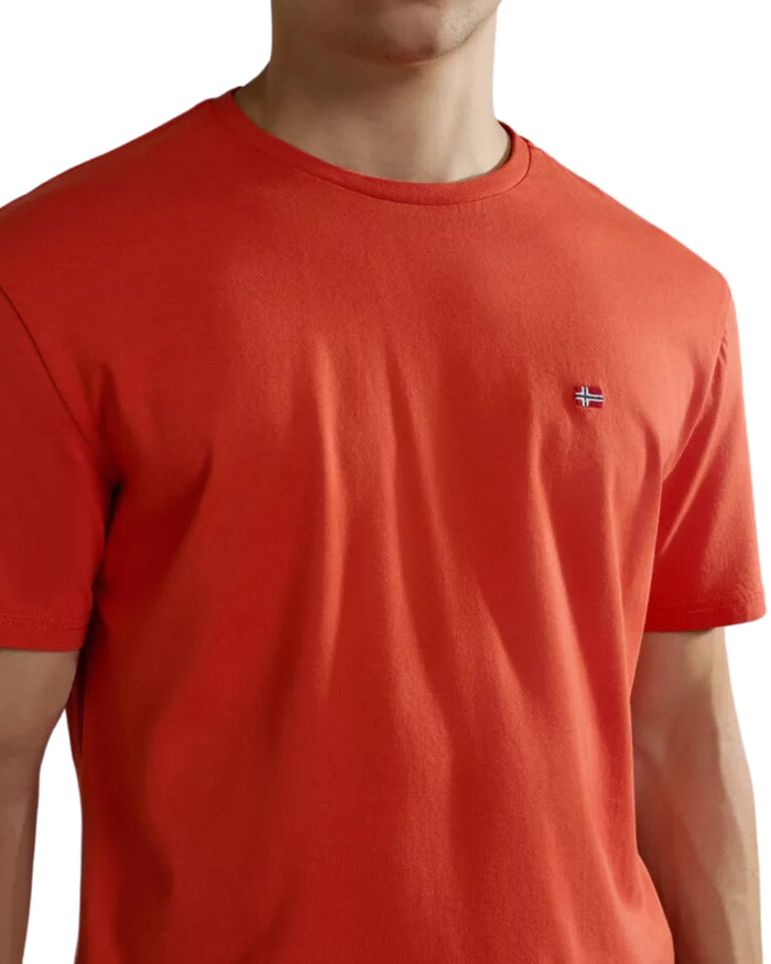 Napapijri T-shirt Salis Manica Corta Cotone Rosso 4