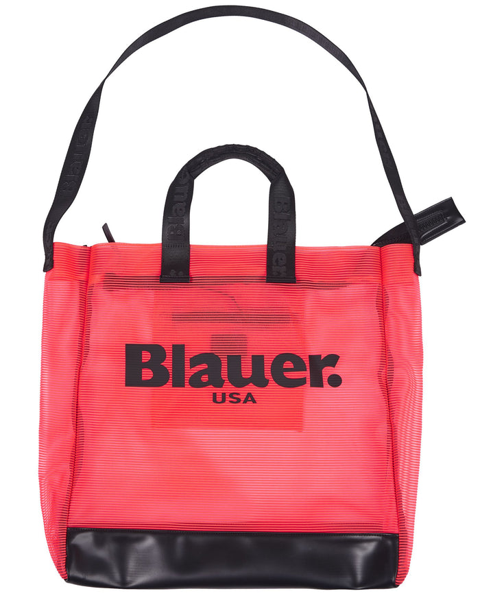 Blauer Shopping Bag Mesh Rosso Donna 1