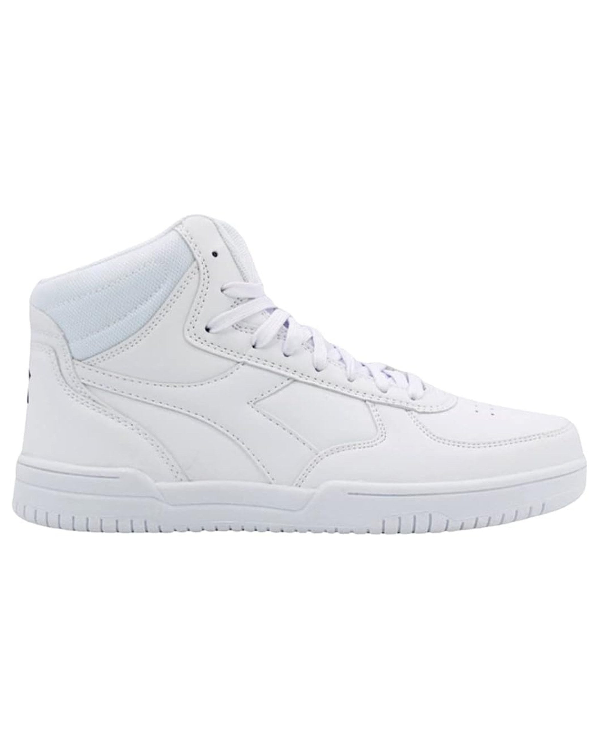 Diadora Sneakers Raptor Mid in Pelle Sintetica Bianco
