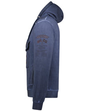 Geographical Norway Felpa Geonorway Con Cappuccio E Zip Parziale Blu Uomo