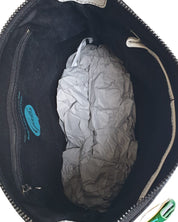 Gabs Backpack Leather White Icon Black