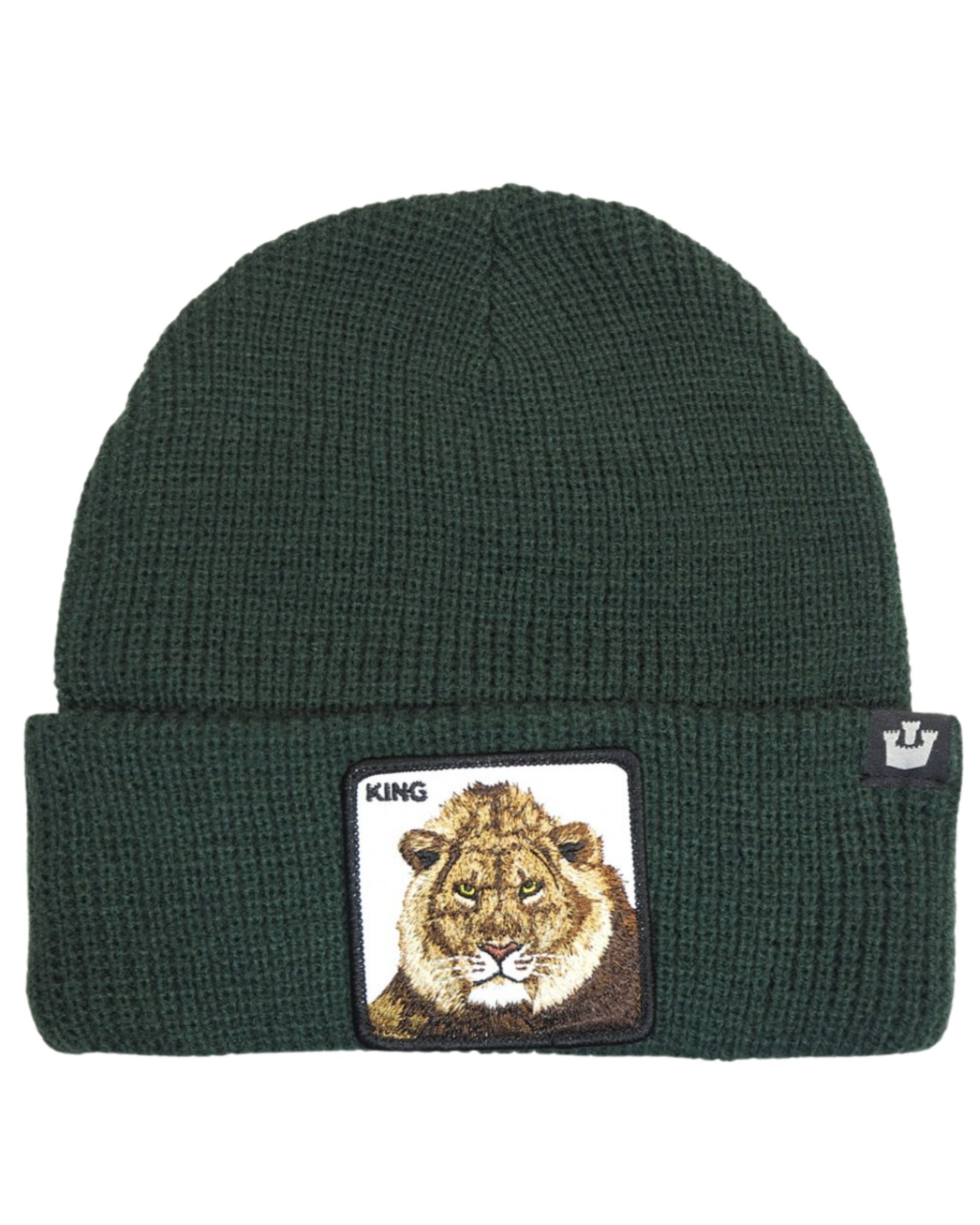 Goorin Bros. Beanie Hat Cap With Front Patch And Side Logo Green Unisex