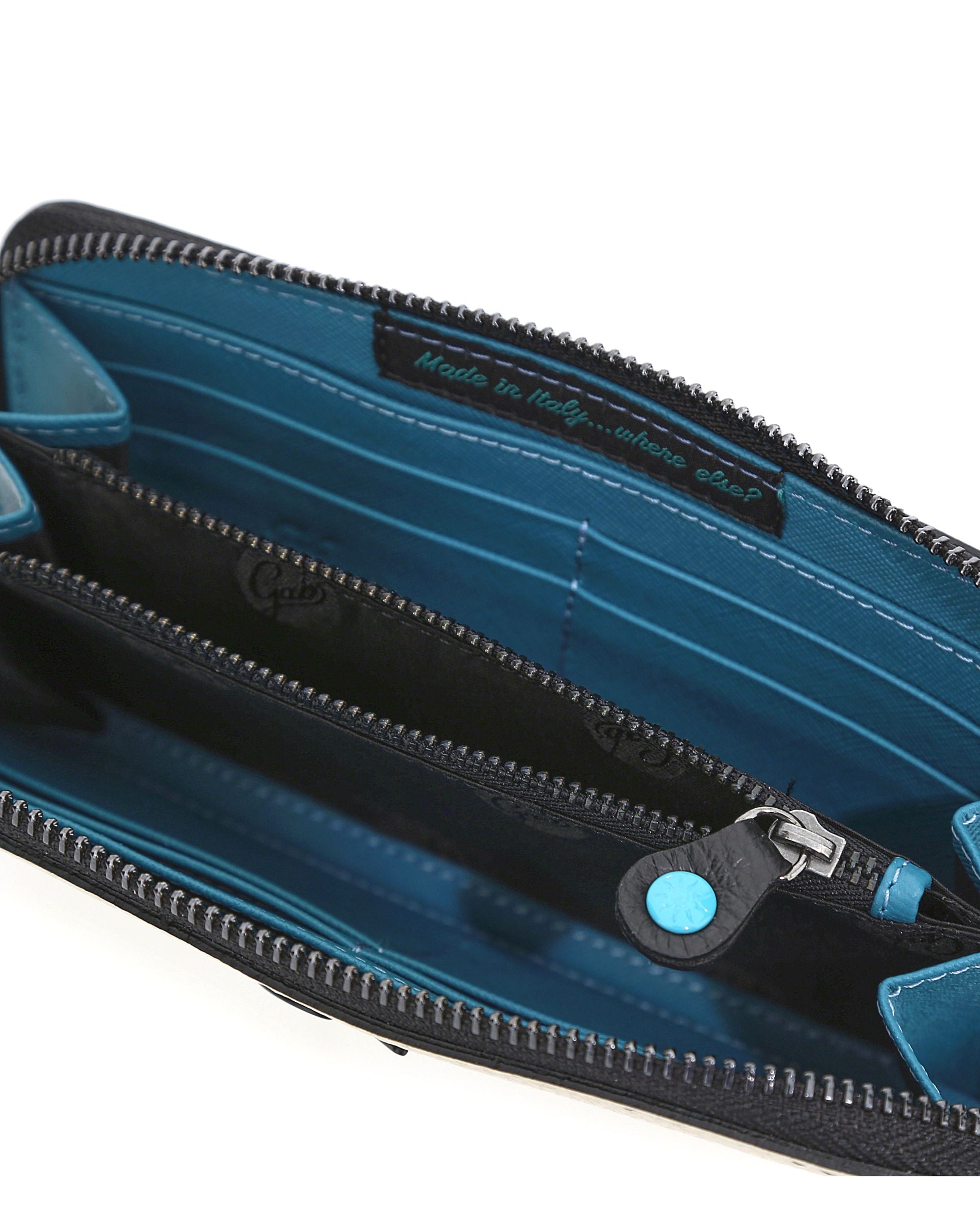 Gabs Zip Around Coin Purse Card Holder Blue Women