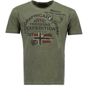 Geographical Norway Maglietta Manica Corta Jergen Girocollo Verde Uomo