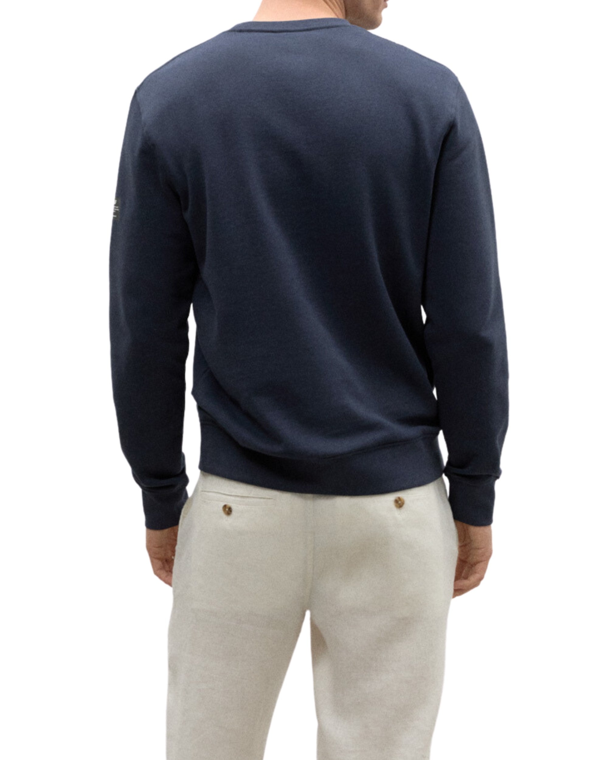 Ecoalf Long Sleeve Cotton Shirt with Front Print Blue