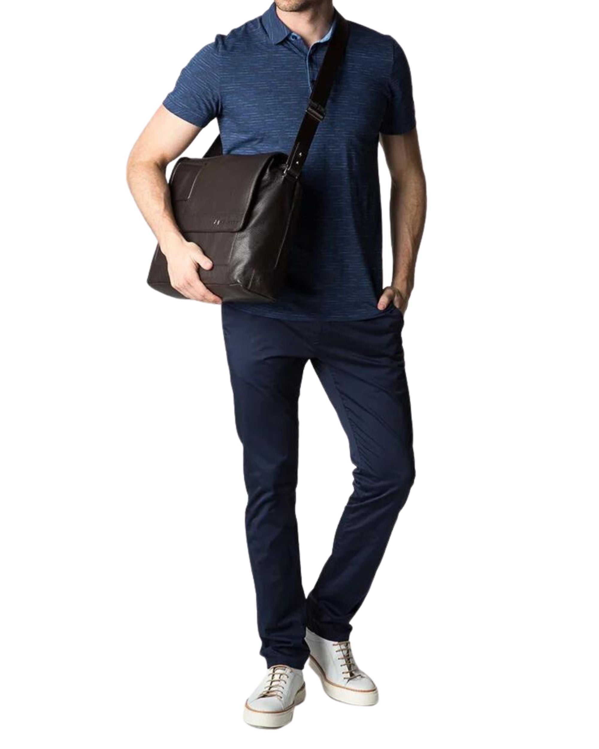 Piquadro Document Bag Holder PC Monitor Laptop Brown Men