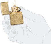 Zippo Tumbled Brass Bronze Unisex