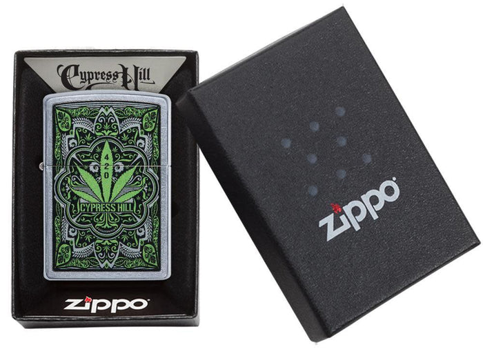 Zippo2 Cypress Hill Foglia Street Chrome Argento Unisex 4