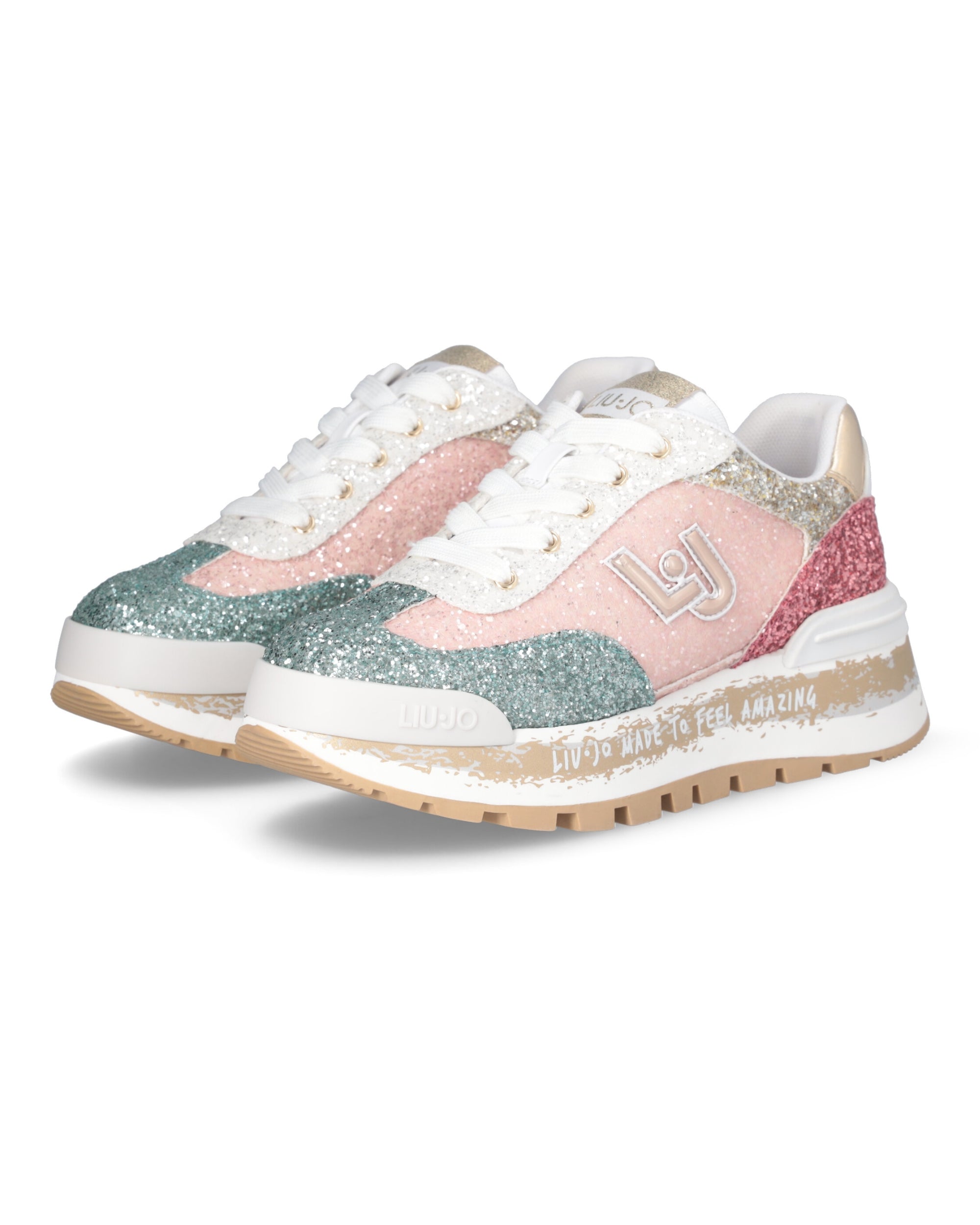 Liu Jo Sneakers Amazing Pelle Glitter Multicolore