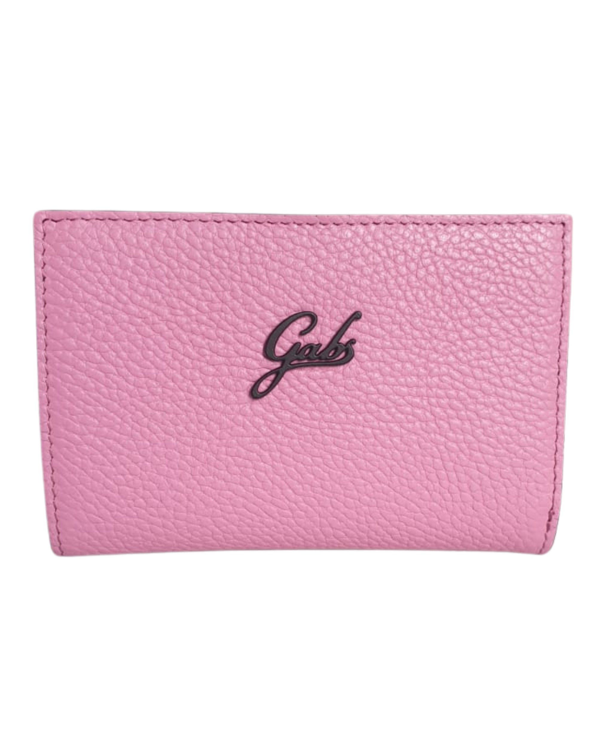 Gabs Coin Purse Button Zip Leather Pink