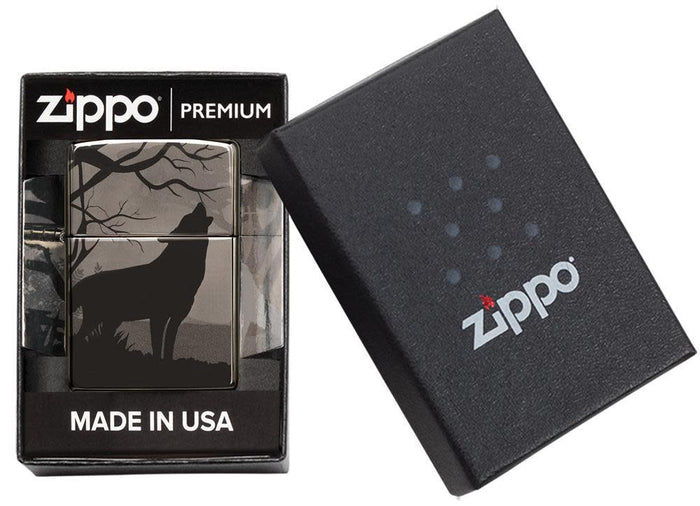 Zippo Wolf 3d Lupo 360 Gradi Nero Unisex 9