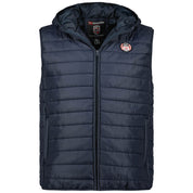 Geographical Norway Piumino Bodywarmer Cappuccio Blu Uomo