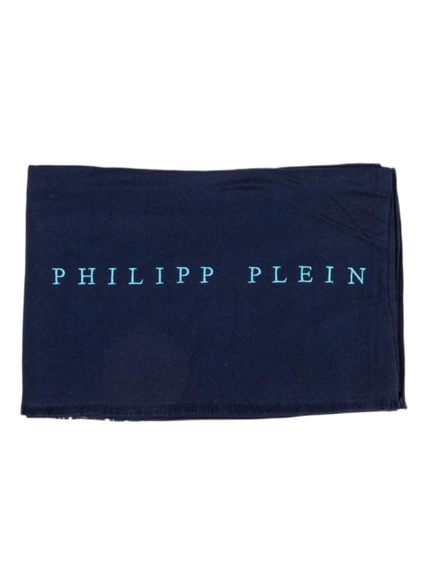 Philipp Plein Foulard Viscosa Blu Made in Italy-2