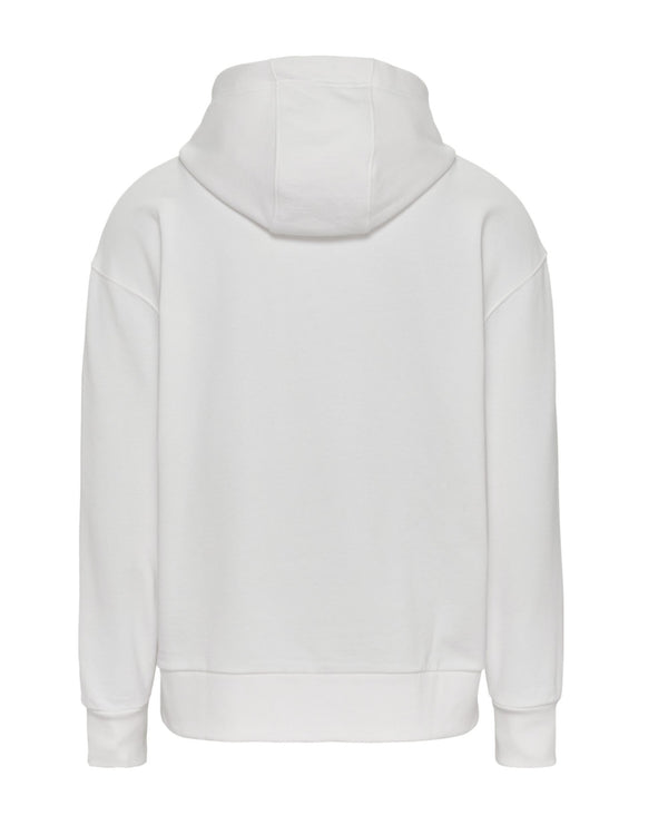 Tommy Jeans Felpa con Cappuccio Logo Bianco in Cotone-2