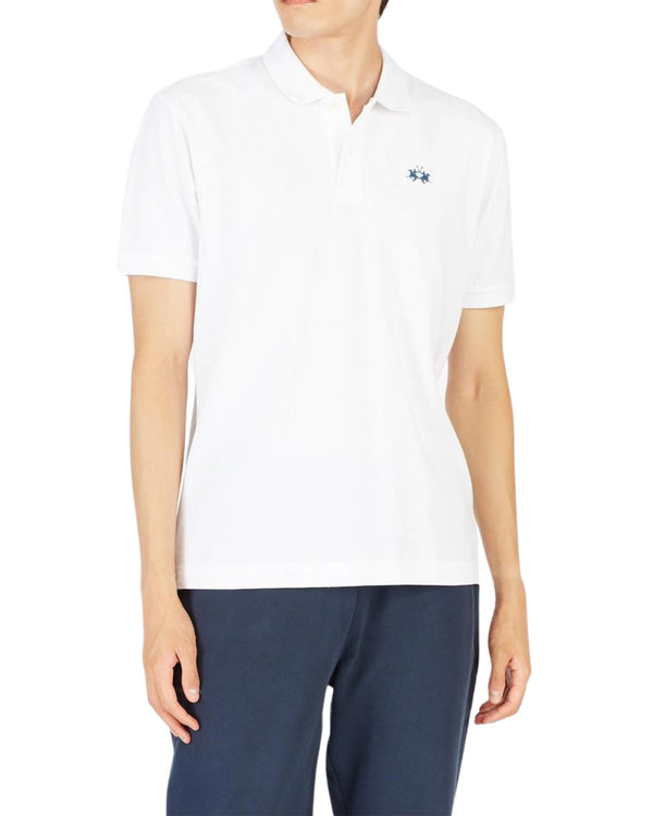 La Martina Classic Pique Polo Regular Fit White Men