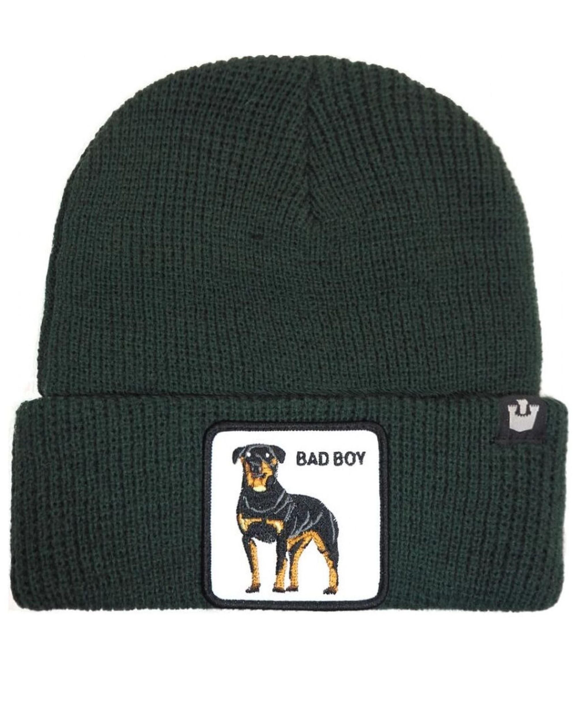 Goorin Bros. Cappello Beanie Hat Cuffia Con Patch Frontale E Logo Su Lato Verde Unisex