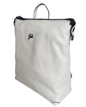 Gabs Backpack Leather White Icon Black
