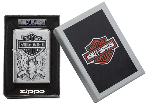 Zippo Harley Davidson Placca Cromo Spazzolato Argento Unisex-2