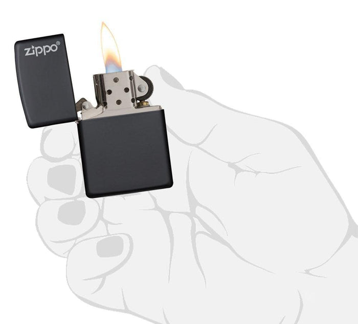 Zippo Matte Logo Nero Unisex 3