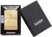 Zippo Windproof Refillable Made In Usa Gold Unisex
