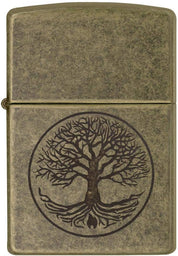 Zippo Windproof Refillable Made In Usa Tree Of Life Gold Unisex