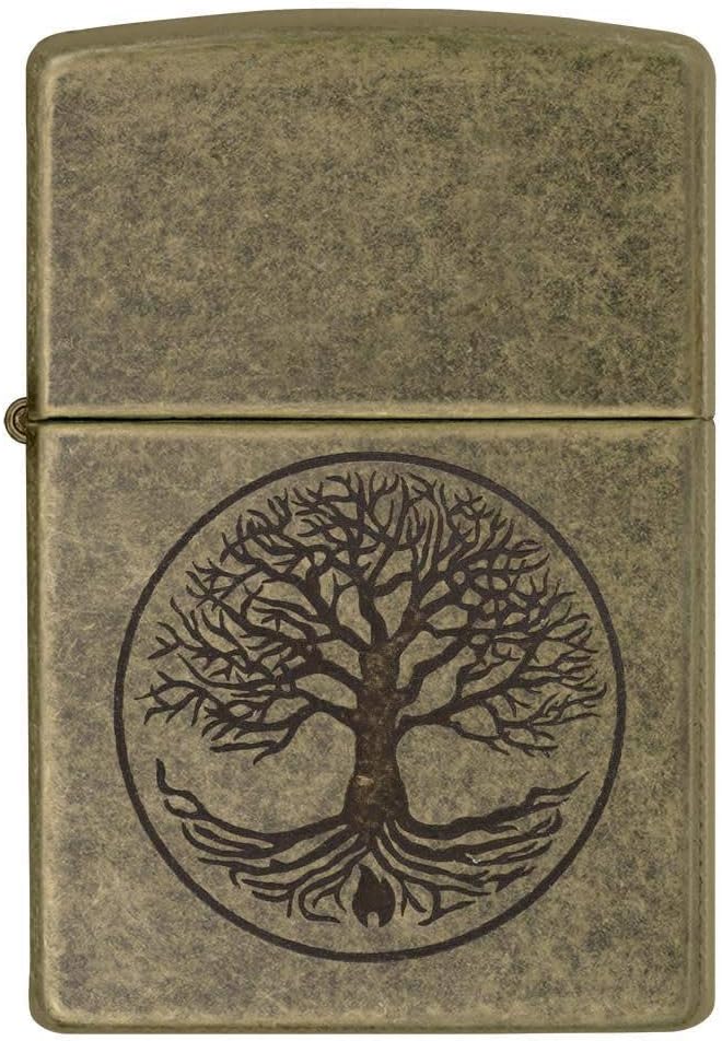 Zippo Windproof Refillable Made In Usa Tree Of Life Gold Unisex