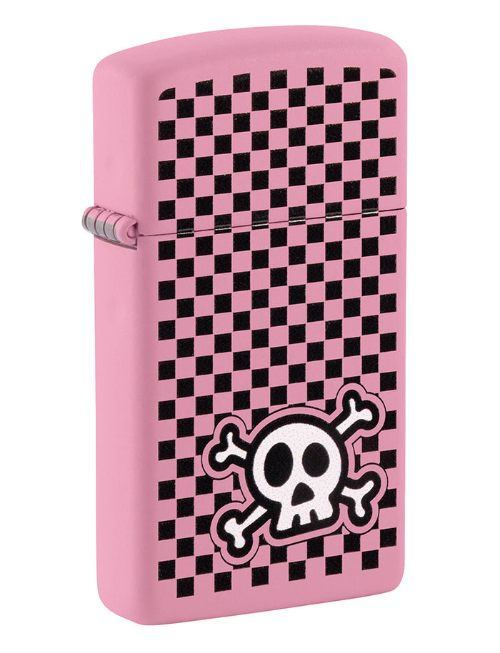 Zippo Skull Design Slim Pink Unisex 1