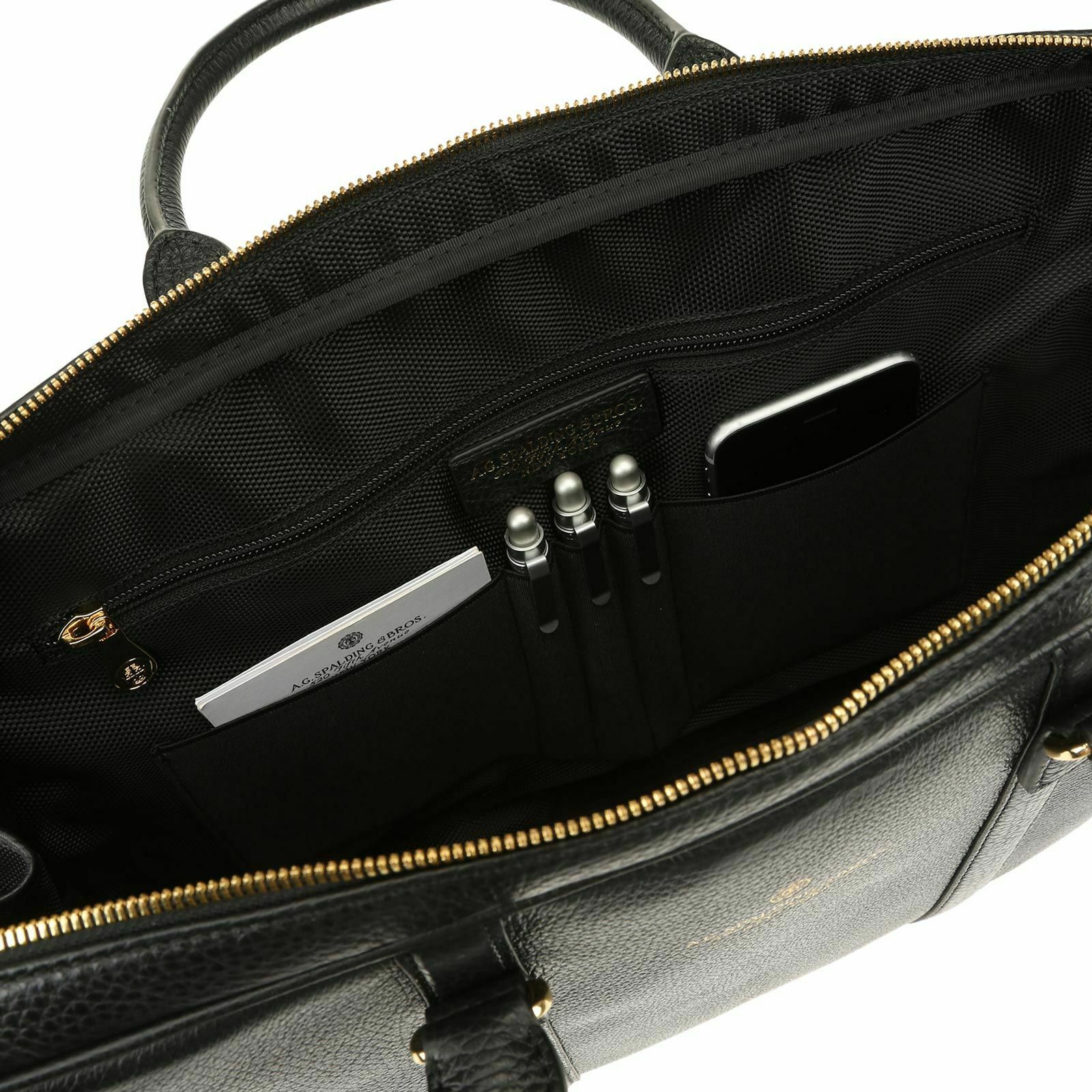 Spalding &amp; Bros Ag Messenger Shopper Shoulder Bag - Tiffany Black Women