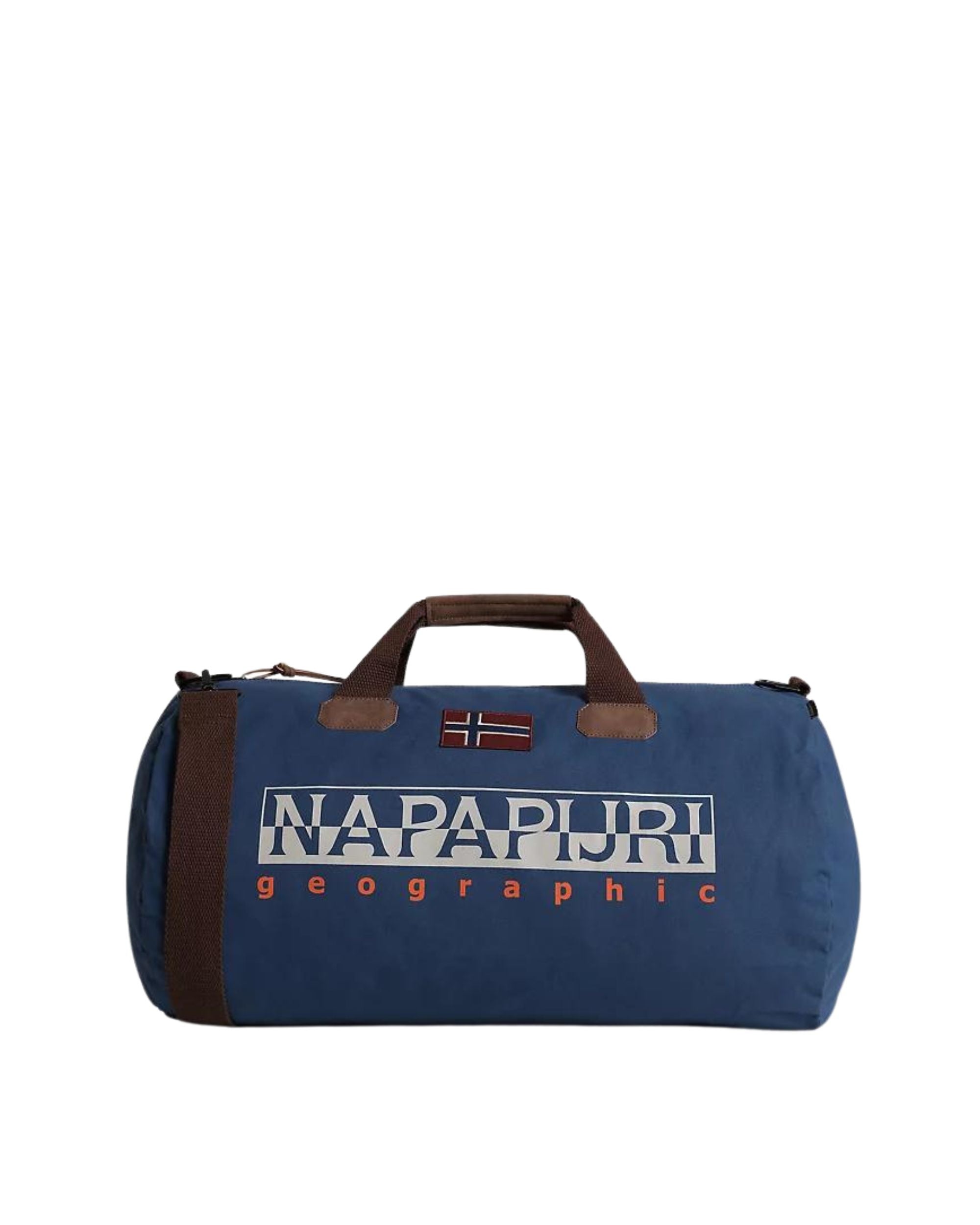 Napapijri Borsa da Viaggio con Tracolla Amovibile e Regolabile Blu in Cotone Cerato