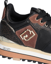Liu Jo Sneakers Maxi Wonder 01 Donna in Ecopelle Nero