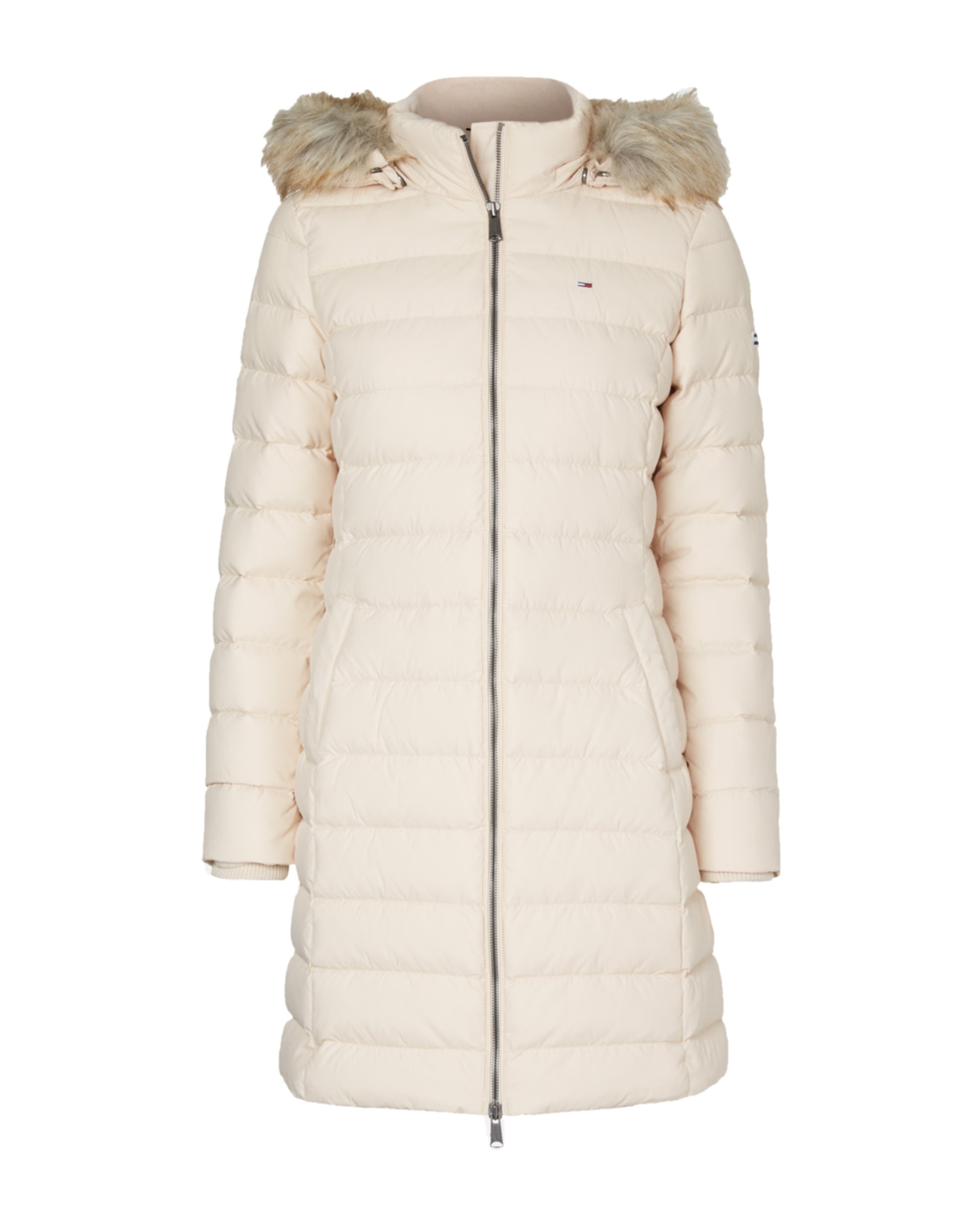 Tommy Jeans Parka Piumino con Cappuccio Bianco