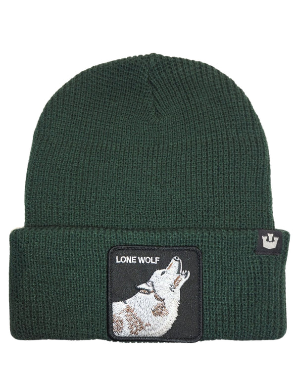 Goorin Bros. Cappello Beanie Hat Cuffia Con Patch Frontale E Logo Su Lato Verde Unisex