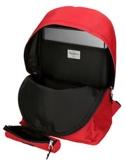 Pepe Jeans Casual Backpack Aris + Pencil Case Red Unisex