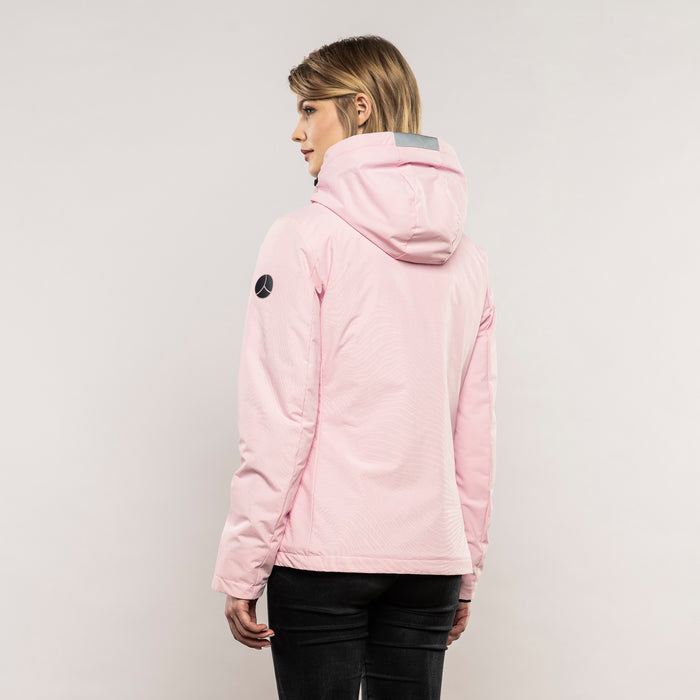 People of Shibuya Short Down Jacket with Hood and Zip Pink 2