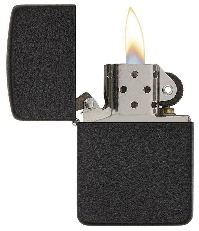 Zippo Black Crackle Nero Unisex 2