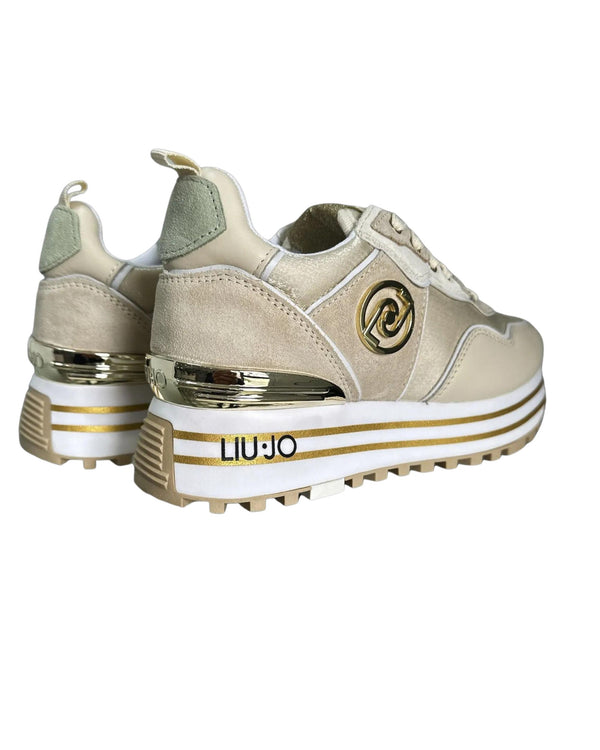 Liu Jo Sneakers Maxi Wonder 55 Pelle Beige-2