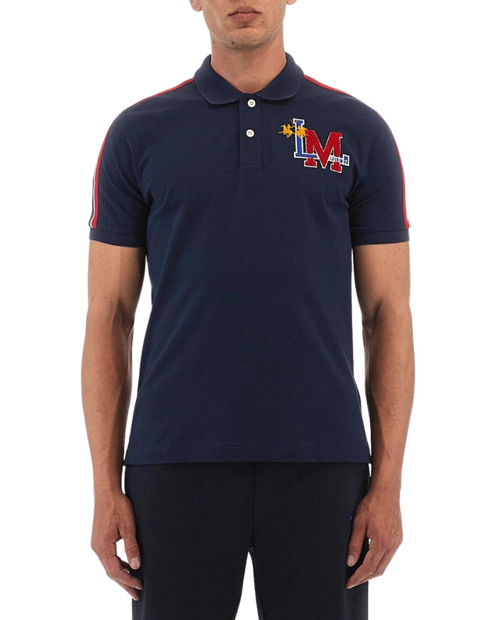 La Martina Polo Manica Corta Wai Regular Fit Blu Cotone 1