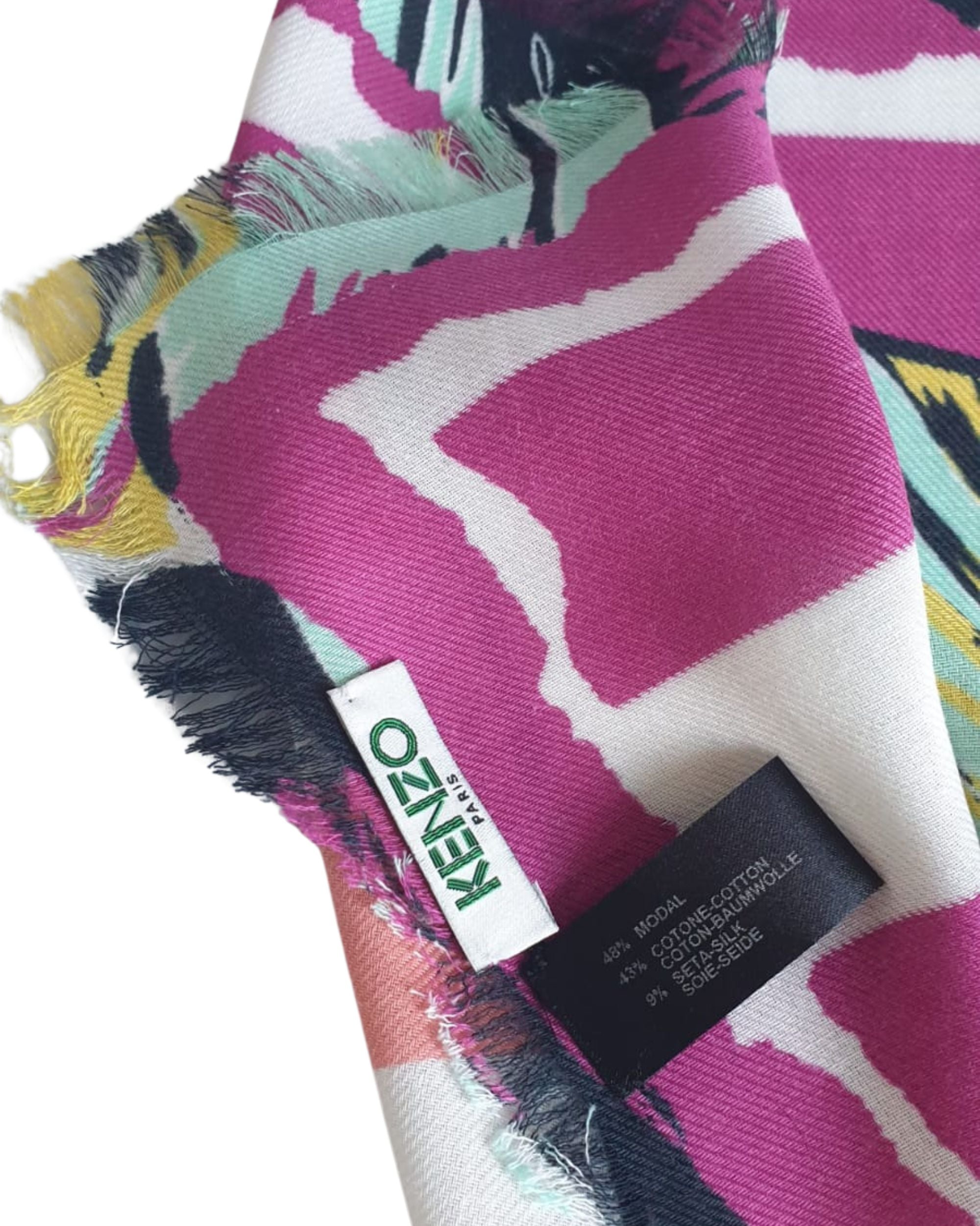 Kenzo Stola Pashmina 135x135 cm Modal Multicolore