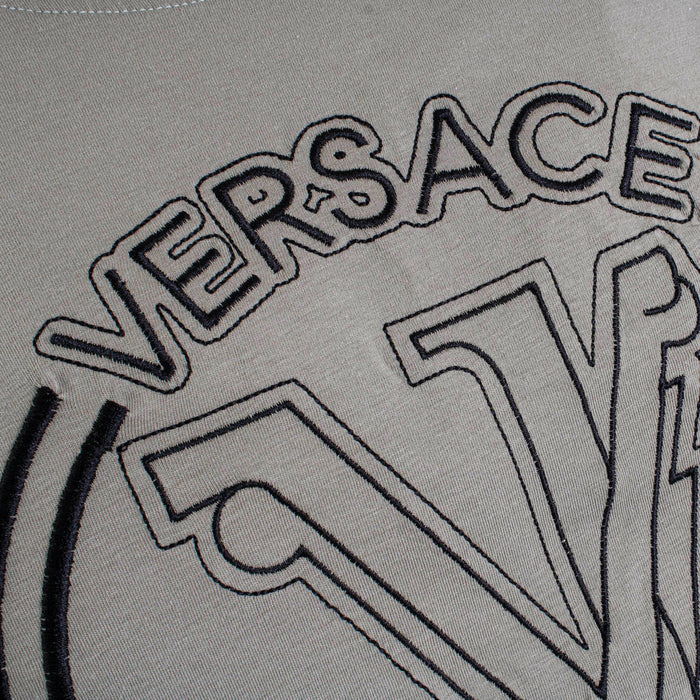 Versace Maglietta Girocollo Crew Neck Cotone Grigio 3
