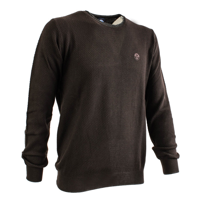 North Sails Maglia Girocollo in Cotone Marrone 2