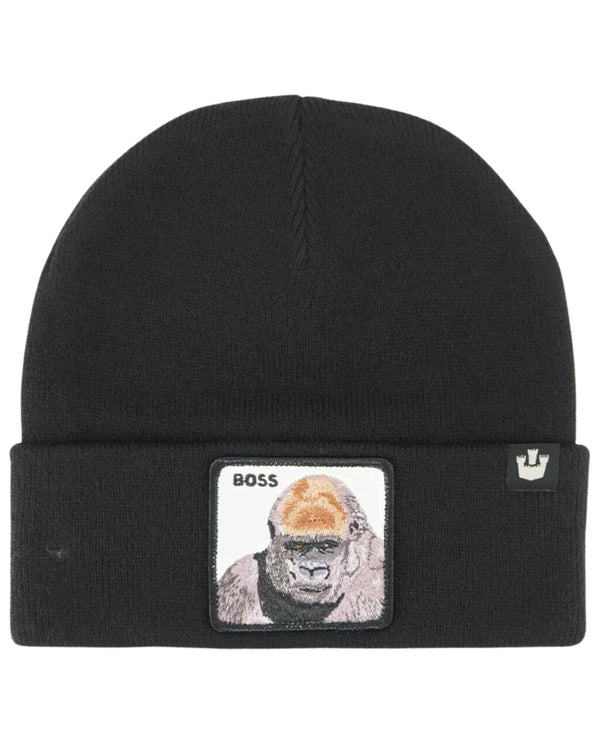 Goorin Bros. Cappello Beanie Hat Cuffia Con Patch Frontale E Logo Su Lato Nero Unisex