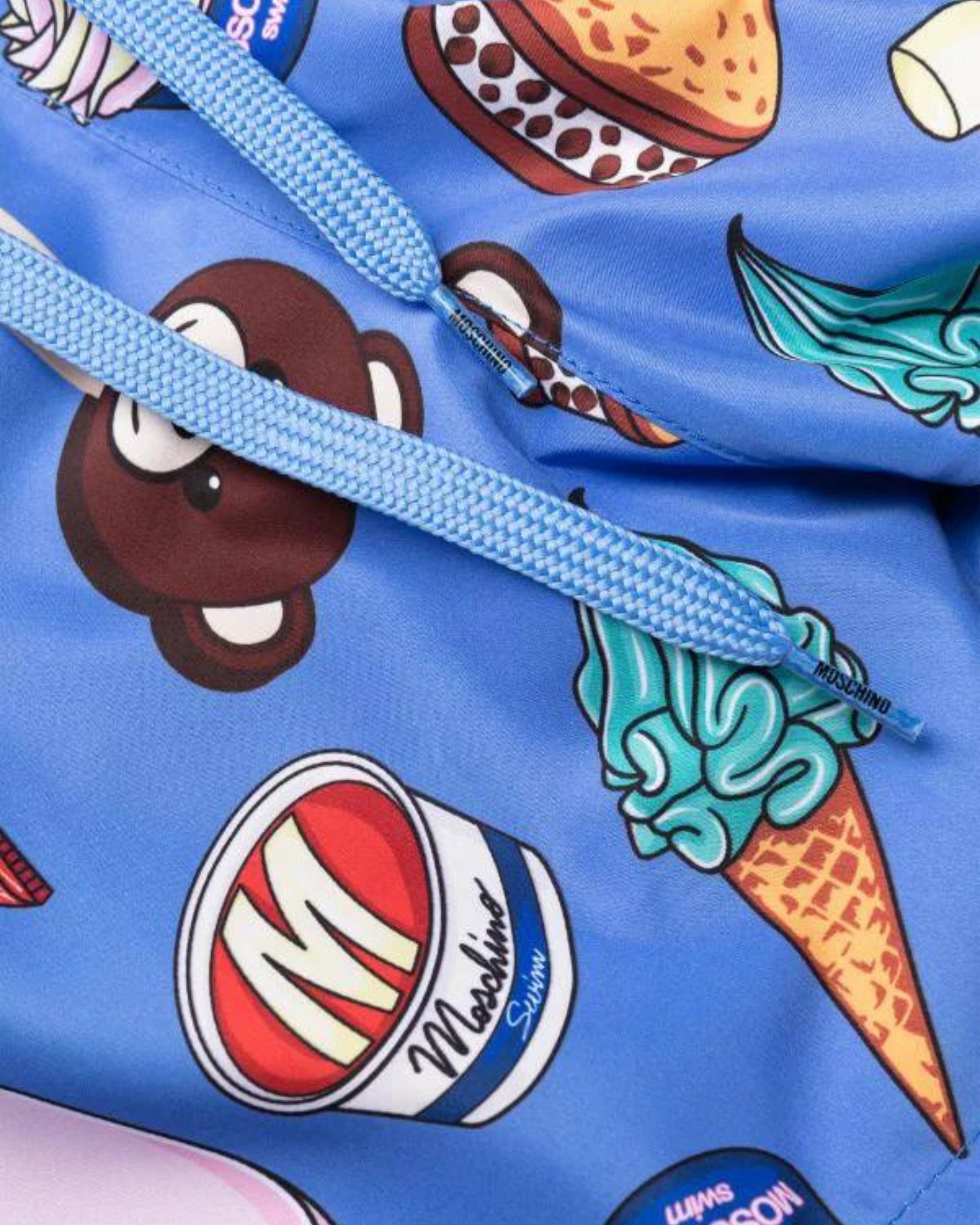 Moschino Swim Fantasia con Stampa CNI Gelato Blu