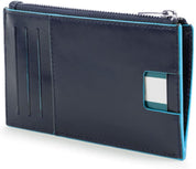 Piquadro Slim Envelope Cc Holder Blue Unisex