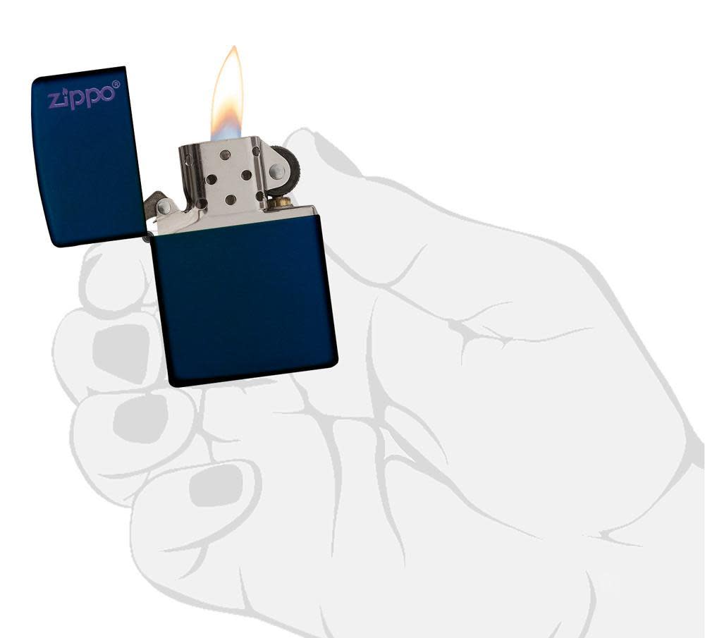 Zippo Matte Con Logo Blu Unisex 239zl