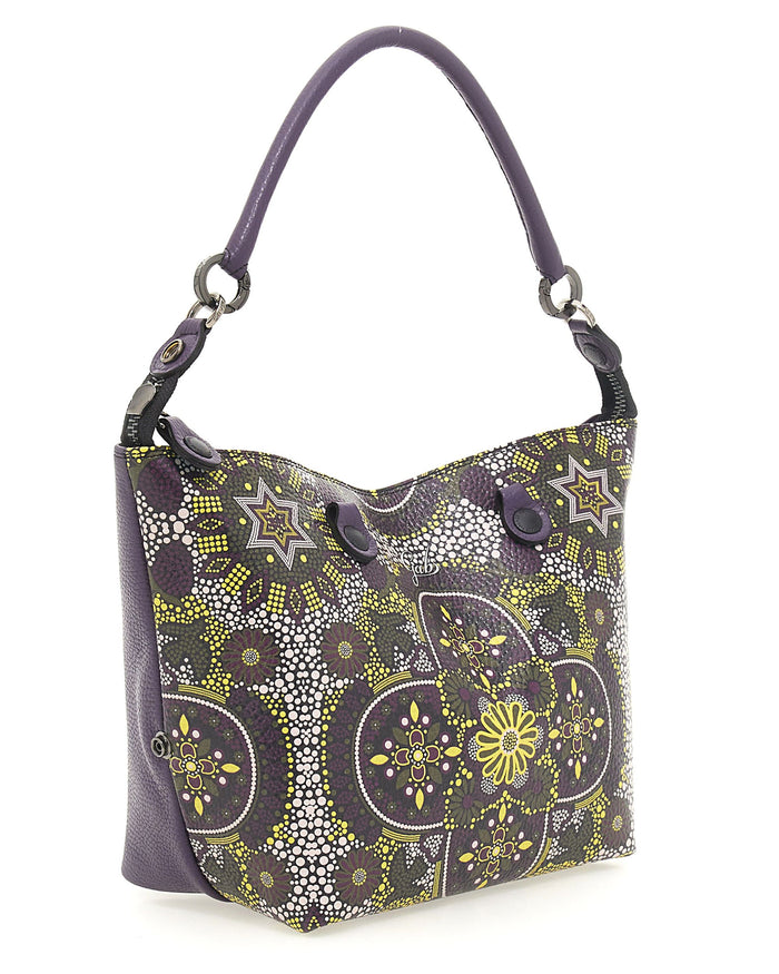 Gabs Zaino Trasformabile Hobo Shopper Tote Bauletto Arte Multicolore in Pelle 5